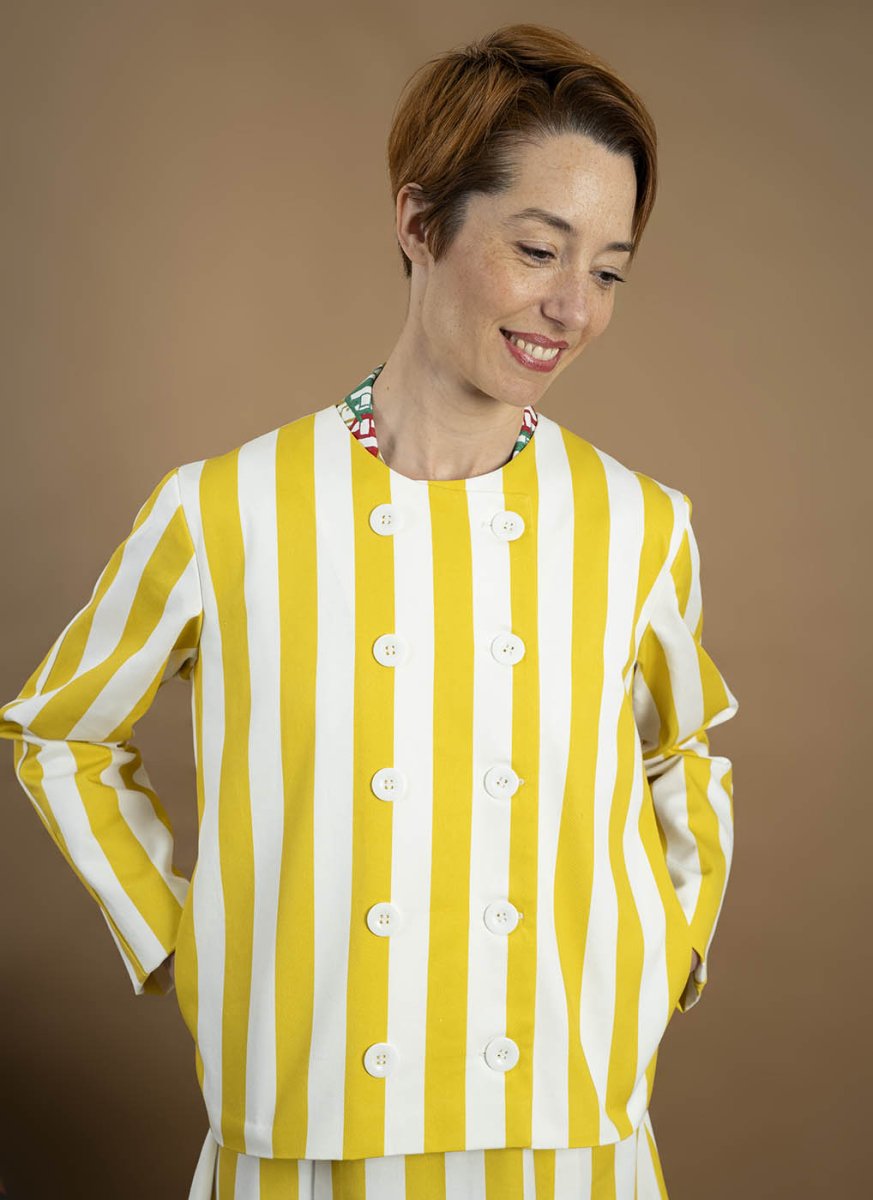 Cazadora mujer "rayas amarillas" - Junito's Closet