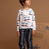 Pantalón rayas azules