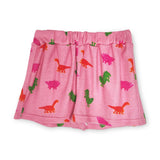 Girls' Shorts with Dinosaur Print