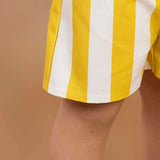 "Yellow striped" shorts