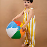 Yellow striped dungarees