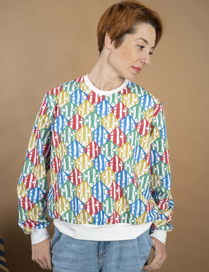 Sudadera "casitas de playa" - Junito's Closet
